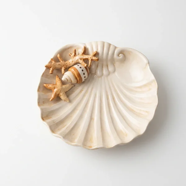 Assiette moyenne corail beige