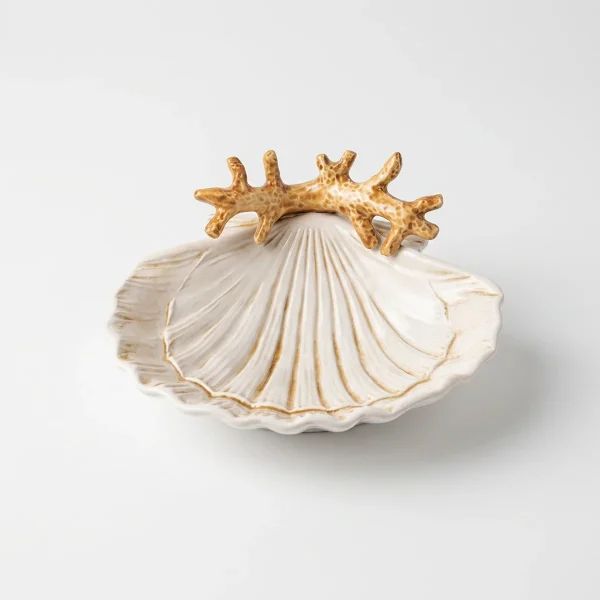 Petit bol coquillages corail beige