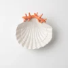 Petit bol coquillage corail rouge