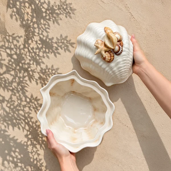Soupière corail beige