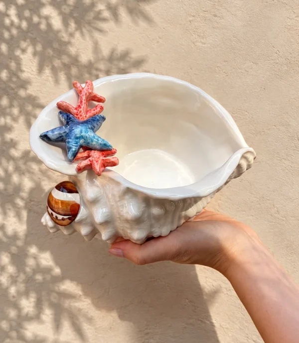 Bol coquillage corail