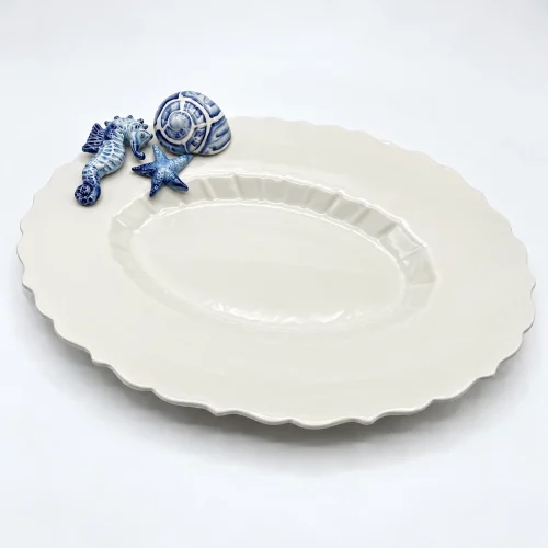 Grand plat creux hippocampe