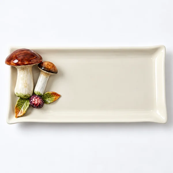 Assiette à serviettes moyenne champignon