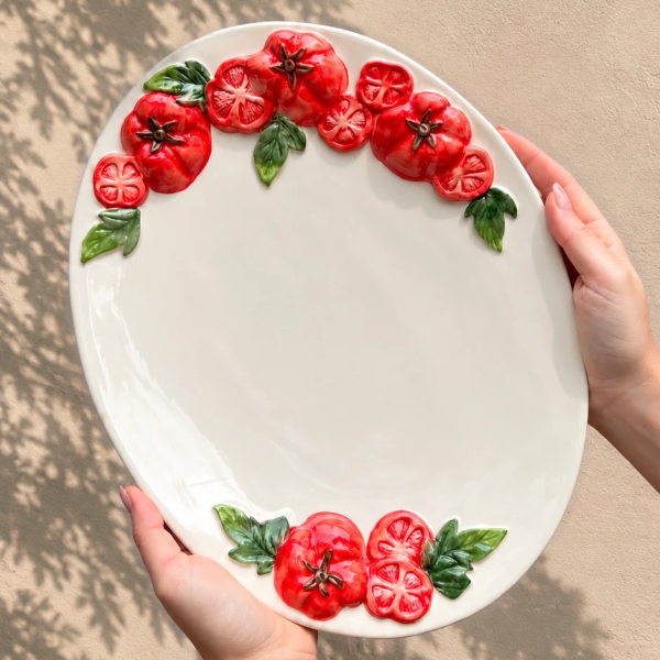 Plat ovale tomate