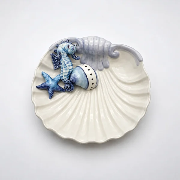 Assiette coquillage medium hippocampe