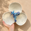 Triple coupelle coquillages hippocampe