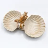 Double coupelle coquillages corail beige