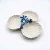 Triple coupelle coquillages hippocampe
