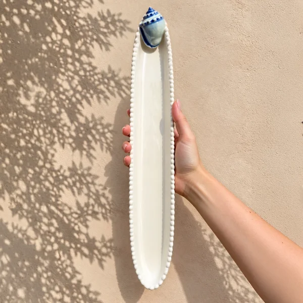 Plat à baguette bleu