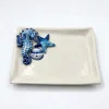 Petite assiette à serviette hippocampe