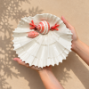 Assiette coquillage corail rouge