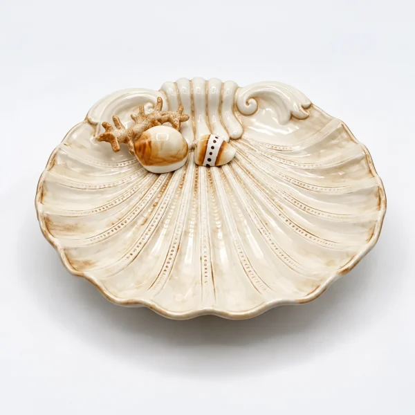 Grande assiette corail beige