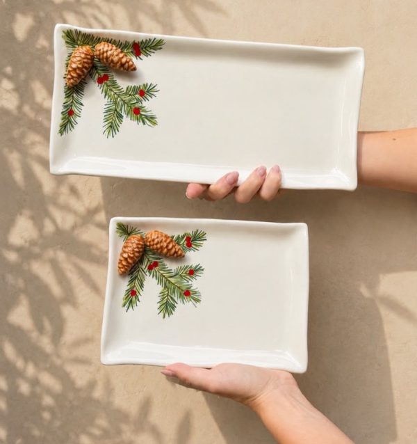 Petite assiette à serviette pin