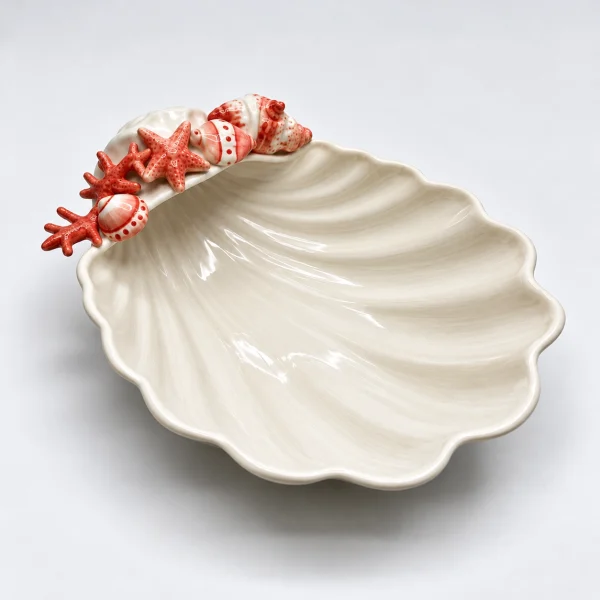 Bol coquillage corail rouge