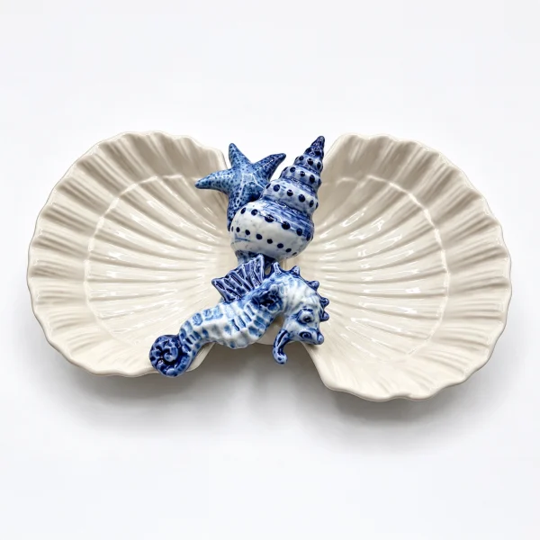 Double coupelle coquillages hippocampe