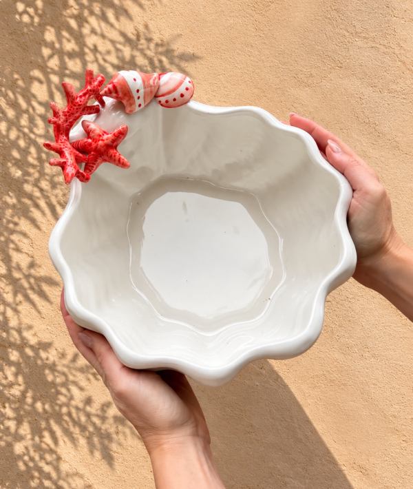 Grand bol corail rouge