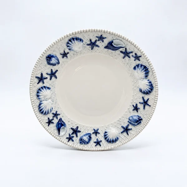 Bol XXL bleu coquillages