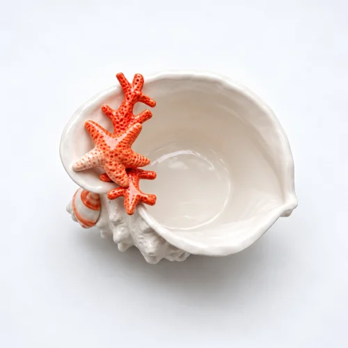 Bol coquillage corail