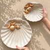 Assiette moyenne corail beige