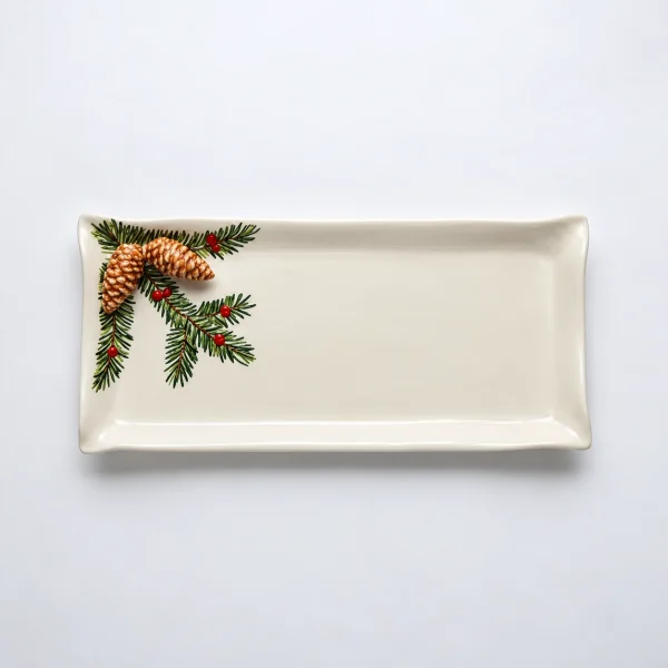 Assiette à serviette moyenne pins