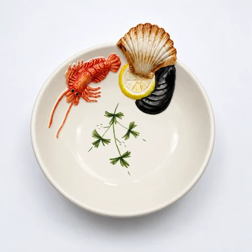 Assiette moyenne crevettes