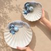 Grande assiette coquillage hippocampe
